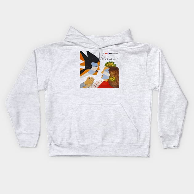 Couple 1 Kids Hoodie by artbyvena